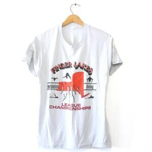 Vintage Finger Lakes Swimming Diving League Championships T Shirt Medium